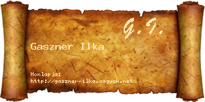 Gaszner Ilka névjegykártya